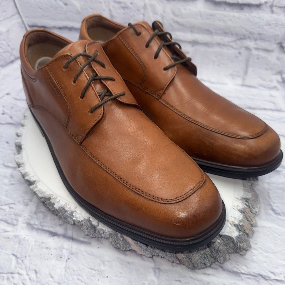 Rockport Hydro-Shield Waterproof Men's Oxford Leather Shoes Sz 12 Brown - Picture 9 of 12